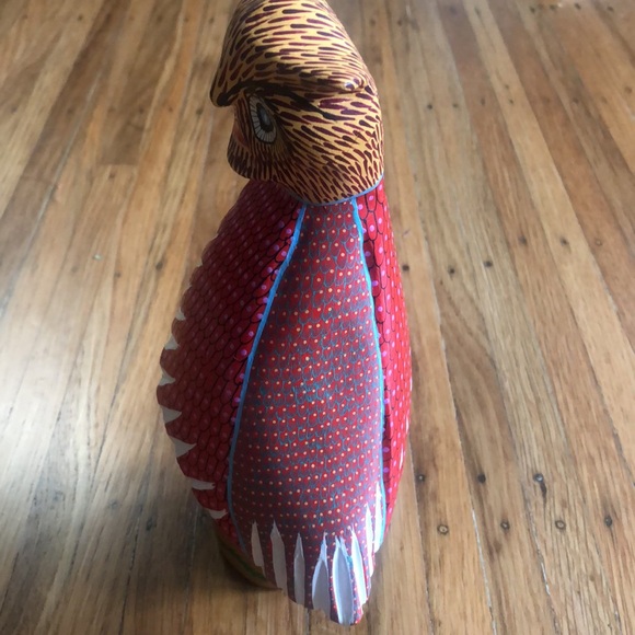 Vibrant Mexican folk art from Oaxaca signed by artist (painted wood sculpture) - Picture 2 of 7